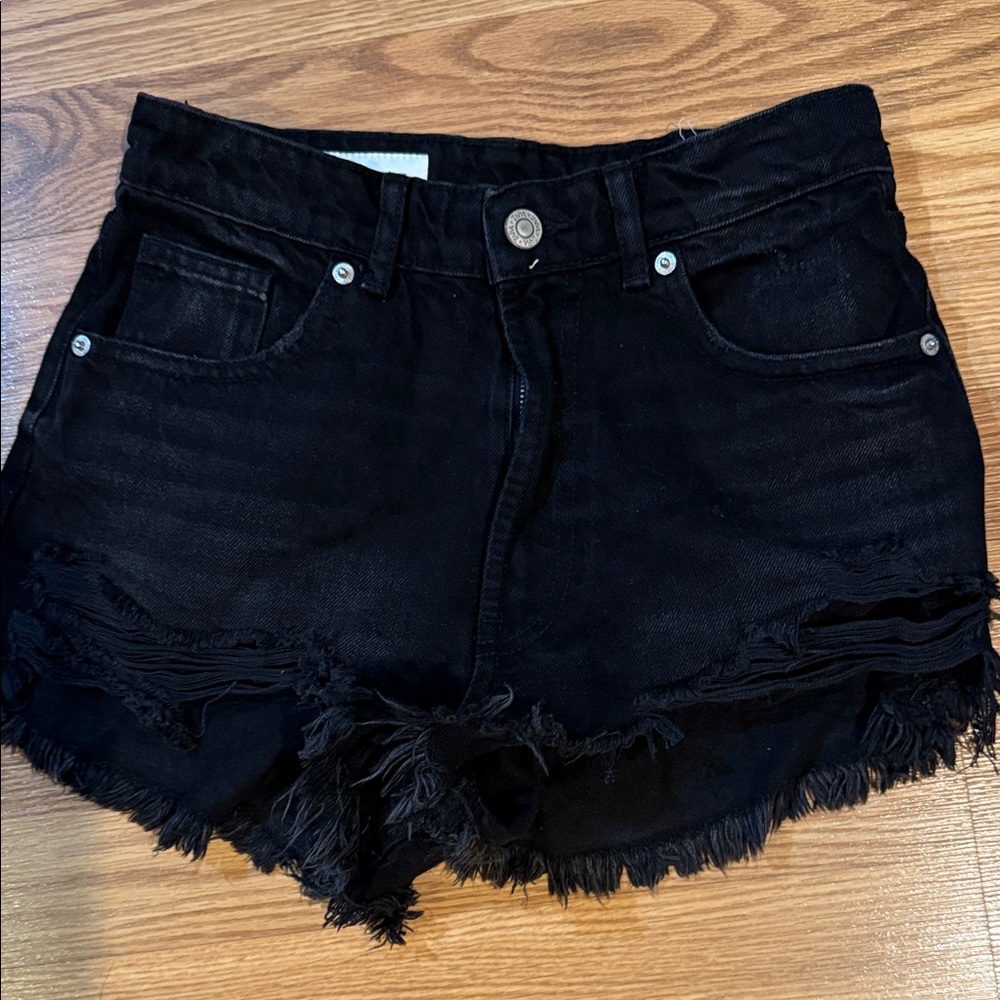 Zara Black Distressed Women's Shorts Size 2